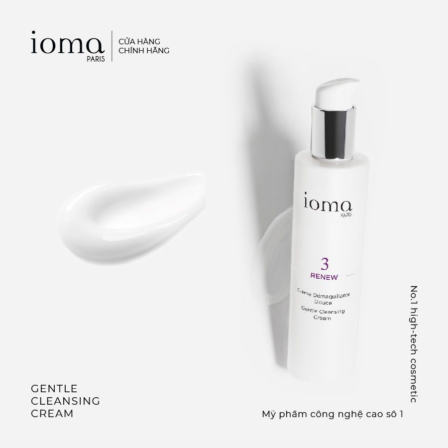 Kem tẩy trang làm sạch và tái cấu trúc da Ioma Paris Gentle Cleansing Cream 200ML