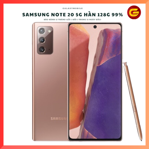  Samsung Note 20 5G Hàn 256G 99% 