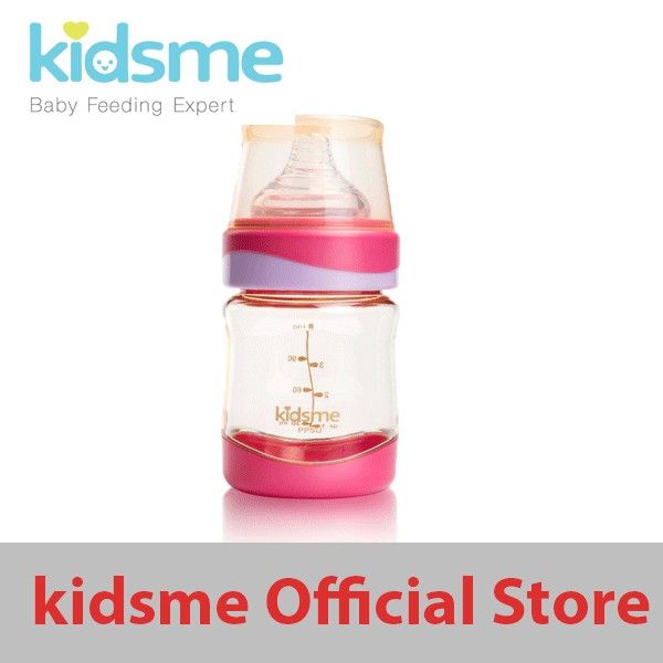 Bình sữa cổ rộng PPSU kidsme 120ml