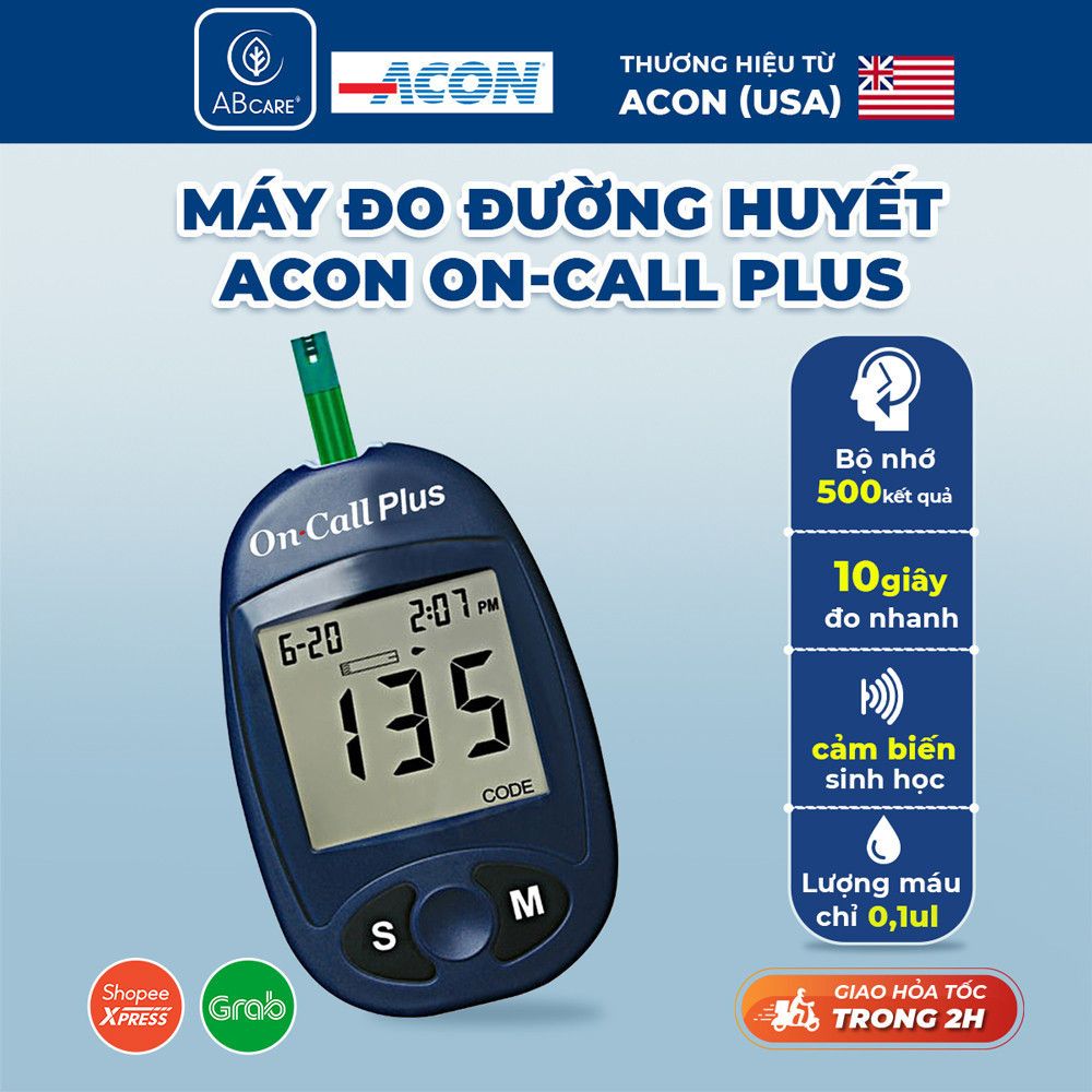 Máy đo đường huyết ACON On Call Plus - Đo nhanh trong 10S bảo hành trọn đời
