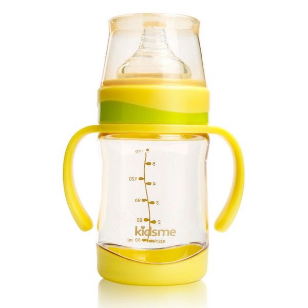Bình sữa cổ rộng PPSU có tay cầm kidsme 160ml