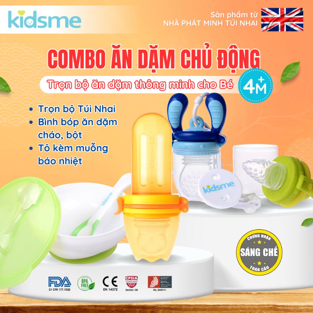 Combo ăn dặm chủ động cho Bé 4 tháng 160362+160378