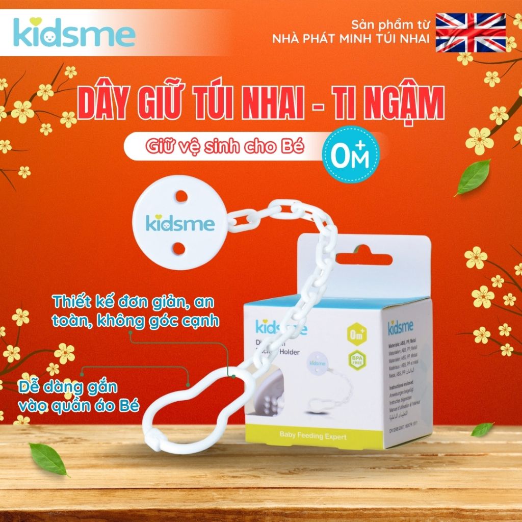 Dây giữ túi nhai - ti ngậm logo kidsme - 160128