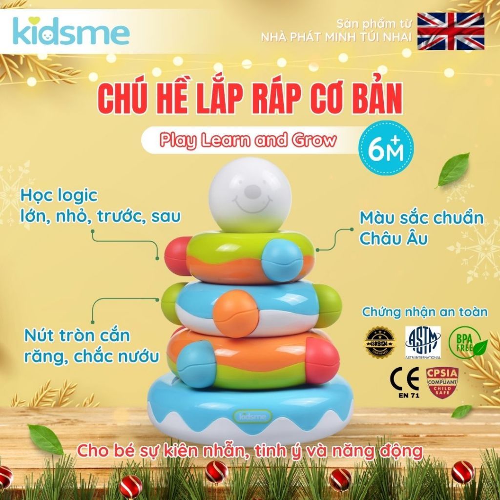 Đồ chơi chú hề lắp ráp cơ bản kidsme