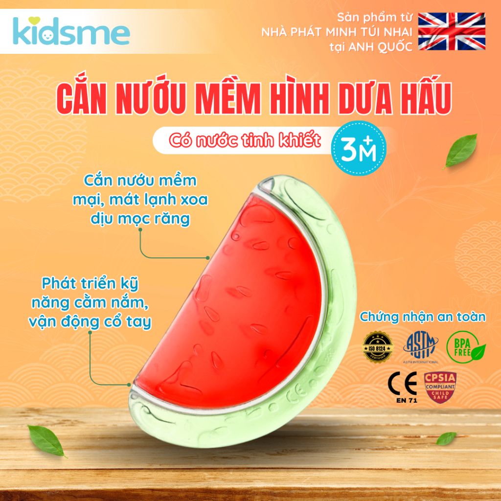 Cắn nướu mềm có nước hình dưa hấu kidsme