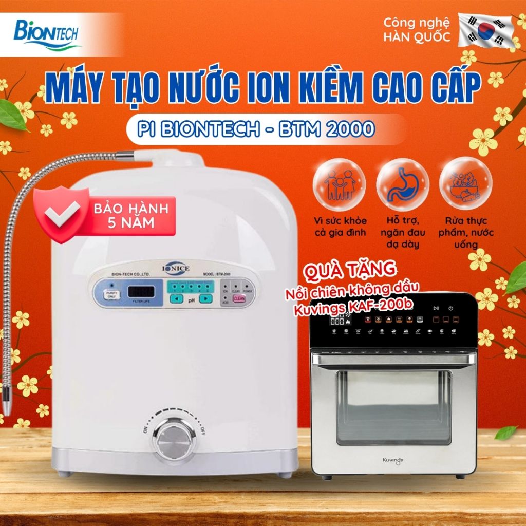 Máy tạo nước ion kiềm cao cấp PI BIONTECH công nghệ hàn quốc - BTM 2000 - Hỗ trợ sức khoẻ Gia Đình