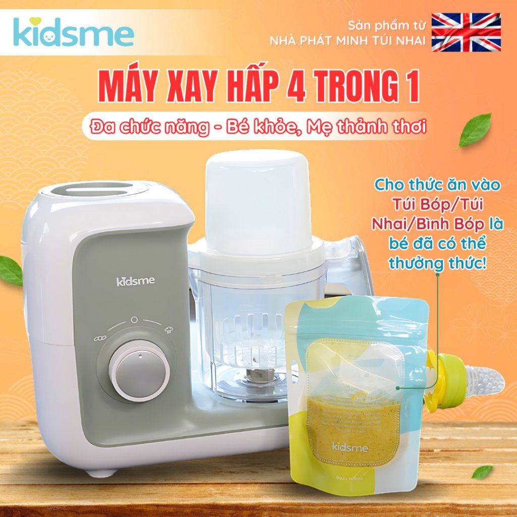 Máy Xay Hấp Thức Ăn 4 Trong 1 Kidsme Cho Bé