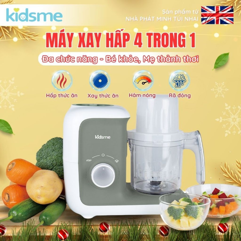 Máy Xay Hấp Thức Ăn 4 Trong 1 Kidsme Cho Bé