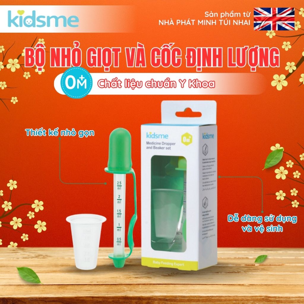 Bộ nhỏ giọt và cốc định lượng Kidsme- 210147