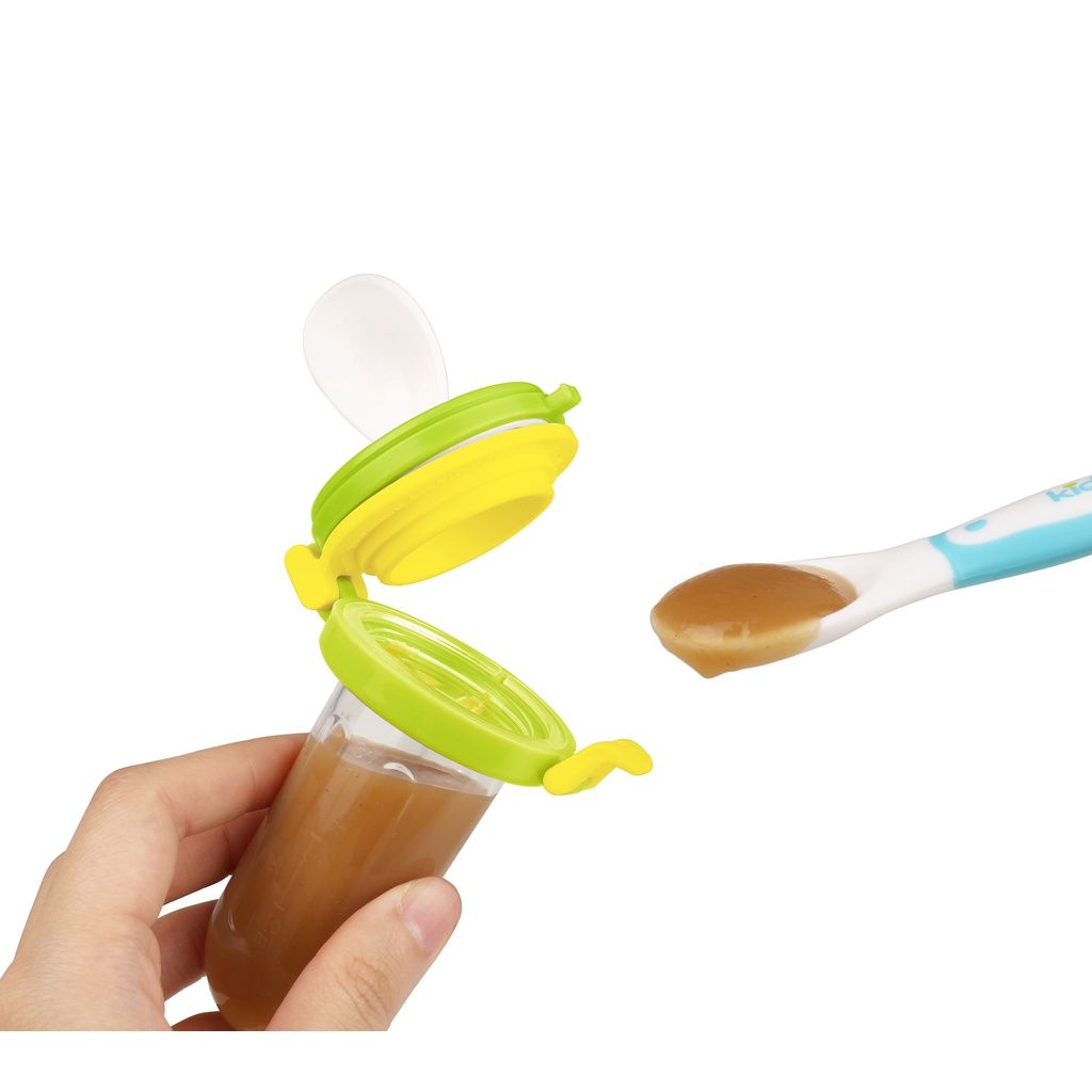 Bình bóp chống hóc Plus kidsme Màu Plum từ 04 tháng tuổi