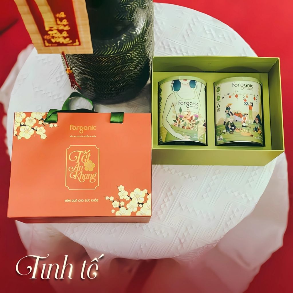 Sét quà tết 2 lon sữa hạt cao cấp Forganic 400g quà tặng yêu thương cho gia đình