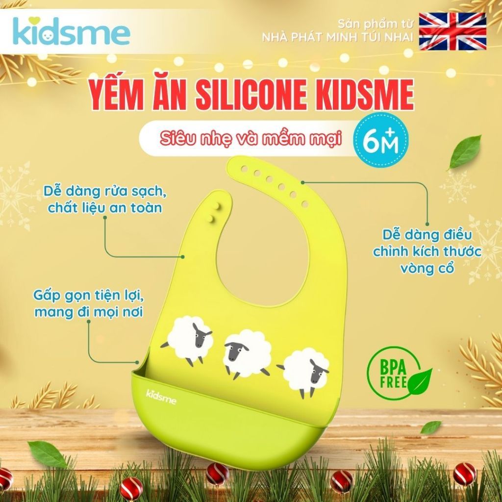 Yếm ăn silicone kidsme