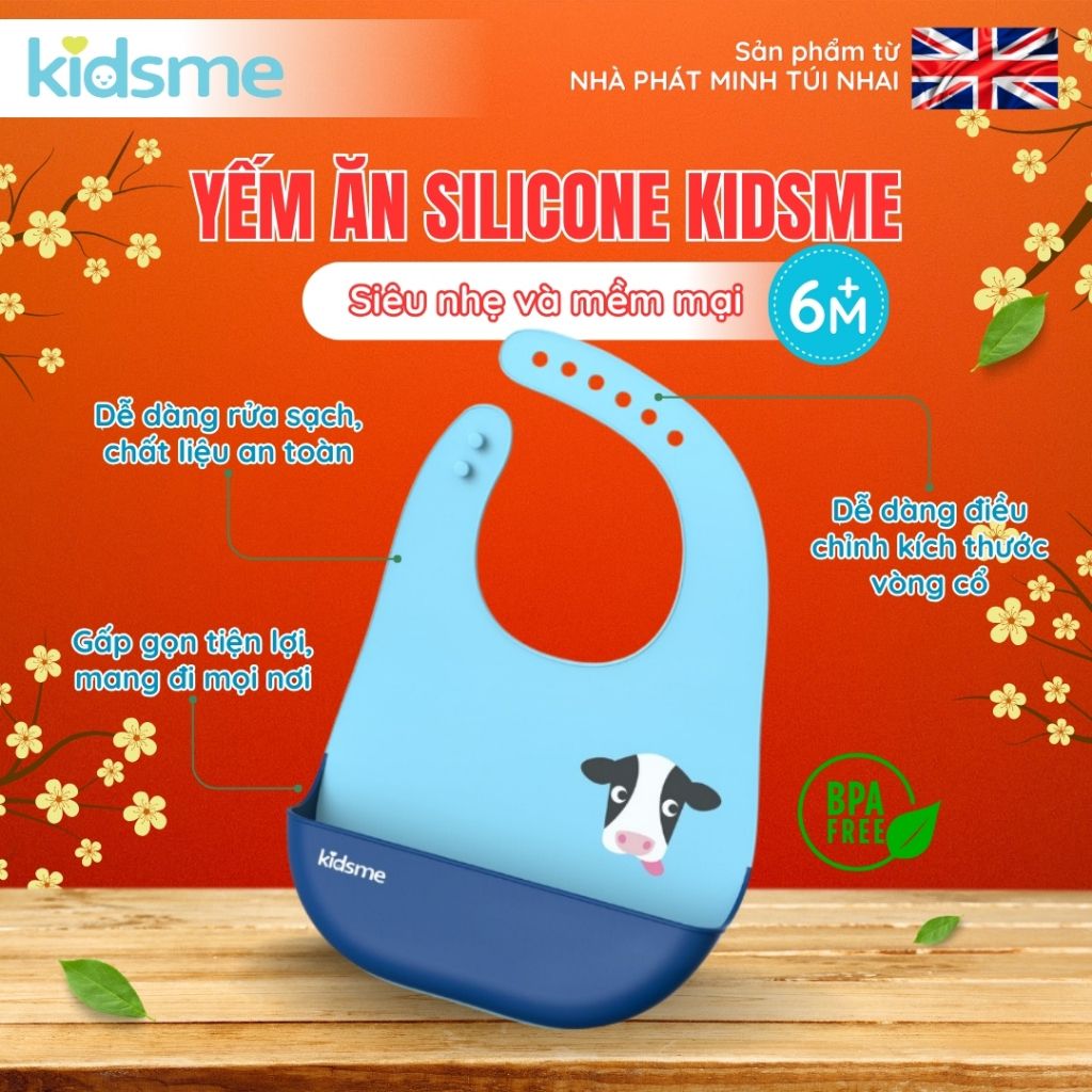 Yếm ăn silicone kidsme