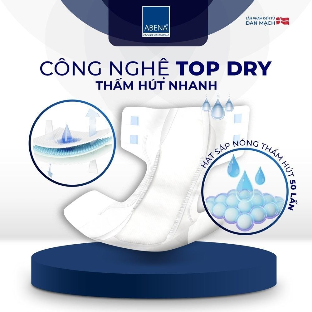 Tã dán người lớn Abri Form Premium M1 (2000ml), (10 miếng) - Siêu thấm hút 1 miếng nguyên đêm