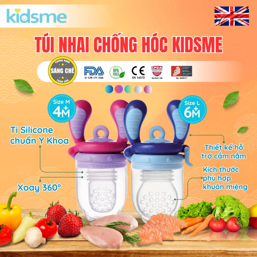 Túi nhai chống hóc kidsme - Từ 06 tháng tuổi