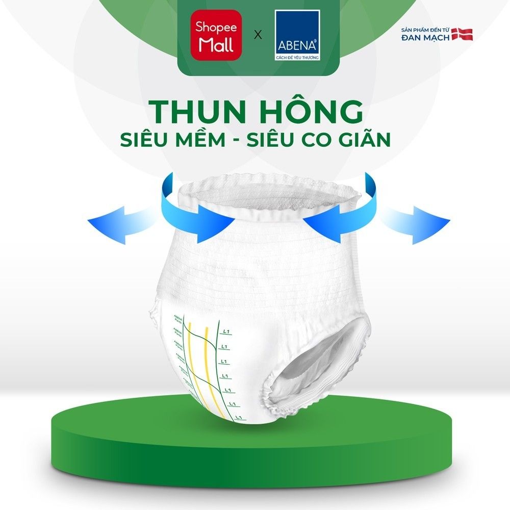 Tã quần người lớn cao cấp Abena Abri Pants Premium siêu thấm hút lên đến 2.4 lít thoải mái để ngủ qua đêm- Đan mạch