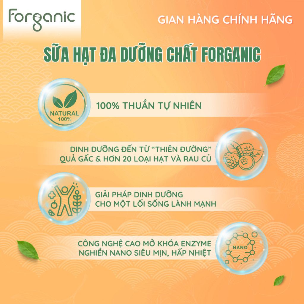 Sữa Hạt Forganic Đa dưỡng chất, Và Bữa Ăn Thay Thế bổ sung đạm và vitamin - Lon 400gr
