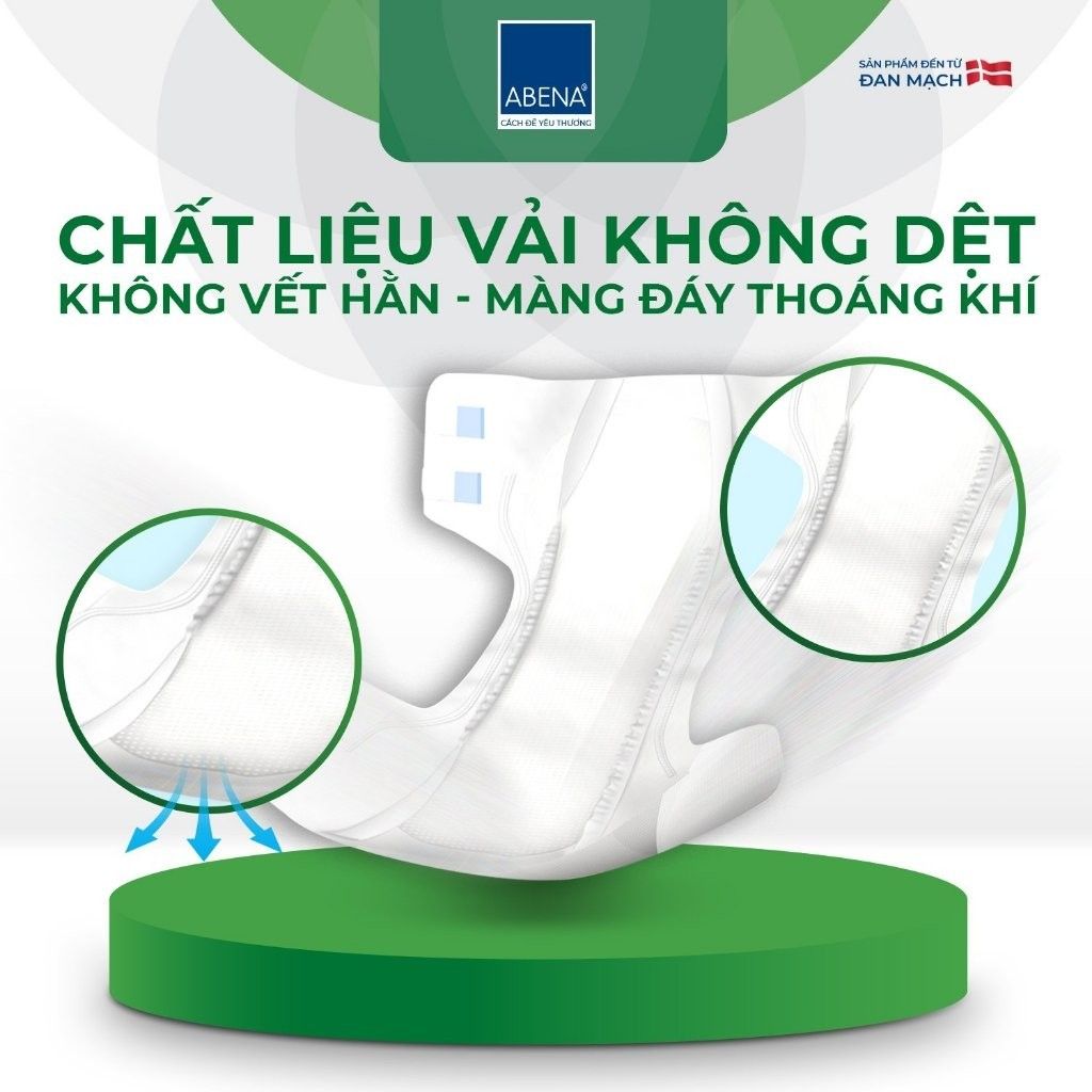 Tã dán người lớn cao cấp Abena Slip Premium L1 siêu thấm hút lên đến 2.5 lít thoải mái ngủ qua đêm- Nhập khẩu từ Đan Mạc