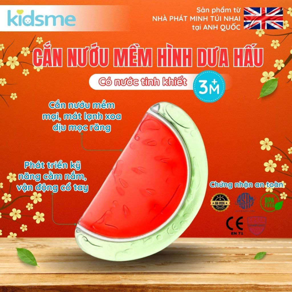 Cắn nướu mềm có nước hình dưa hấu kidsme