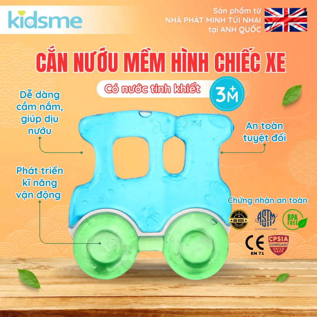 Cắn nướu mềm có nước hình xe kidsme