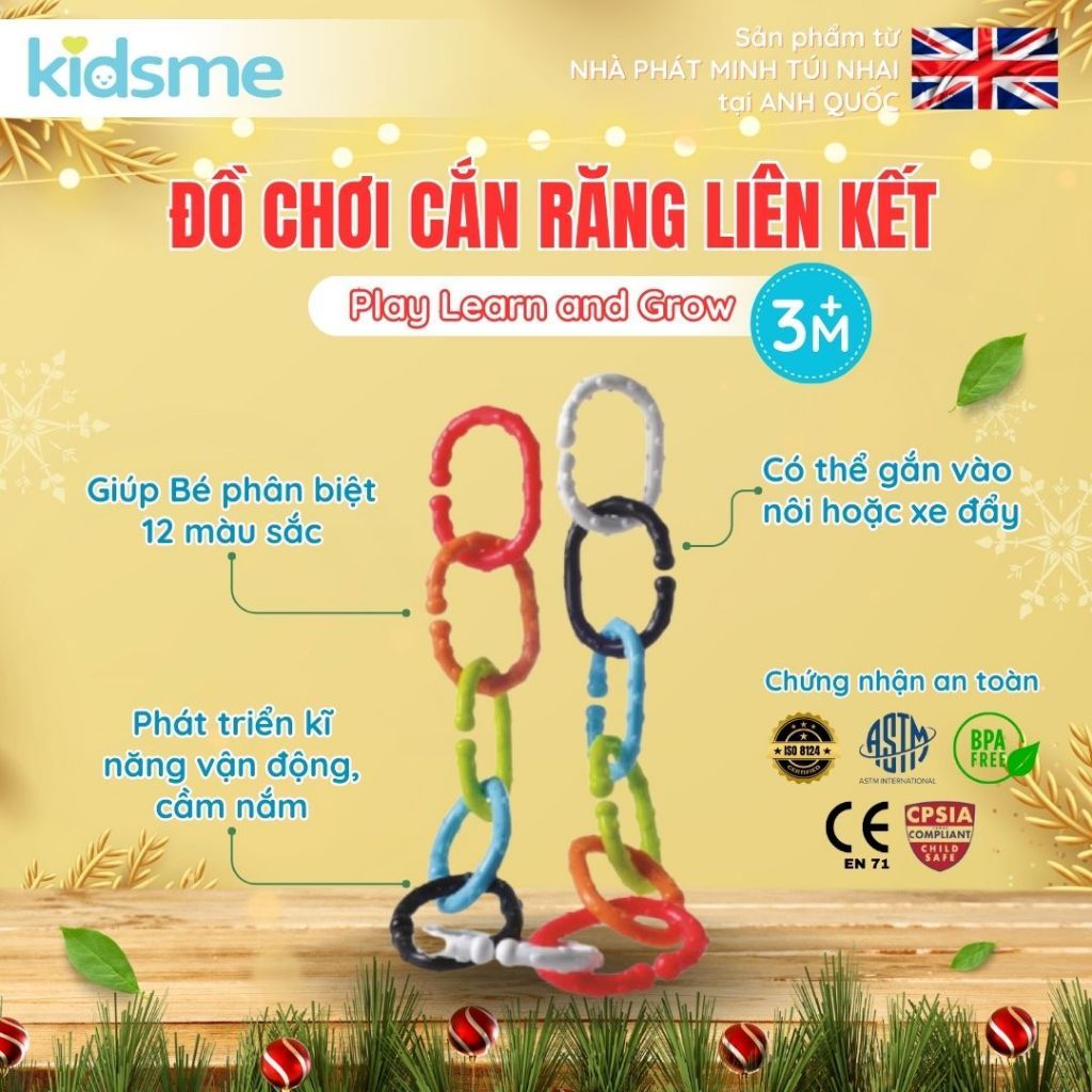 Đồ chơi cắn răng liên kết vui nhộn kidsme