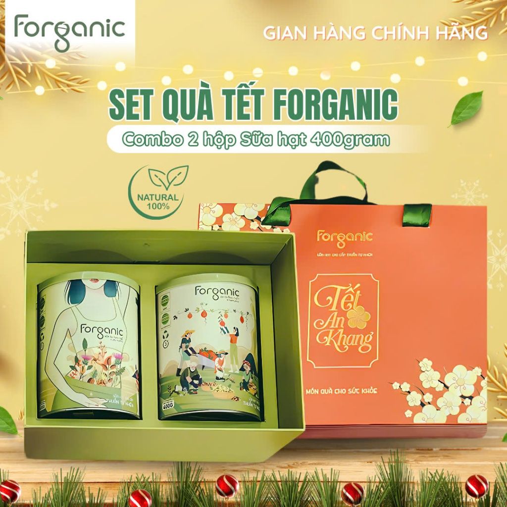 Sữa Hạt Forganic Đa dưỡng chất, Và Bữa Ăn Thay Thế bổ sung đạm và vitamin - Lon 800gr