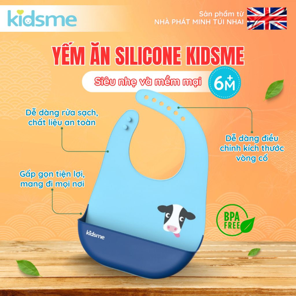 Yếm ăn silicone kidsme