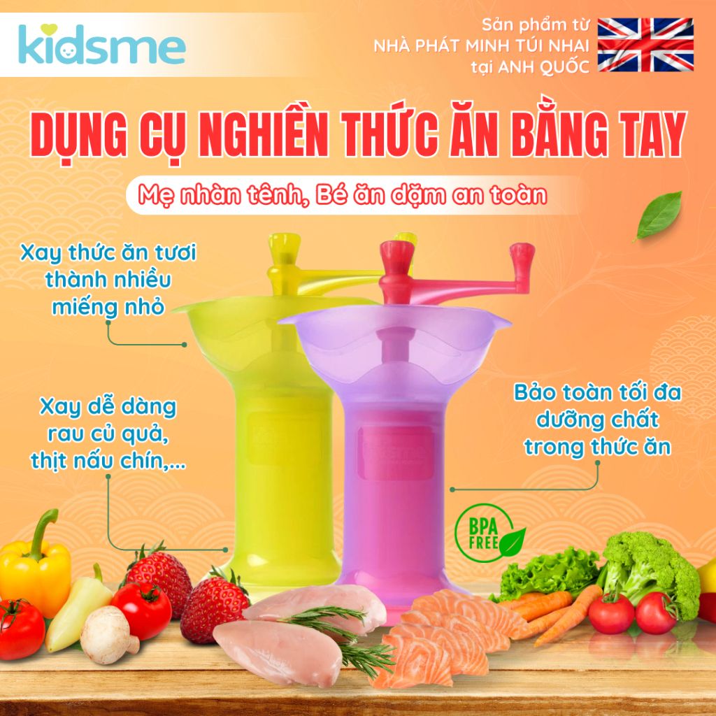 Dụng cụ nghiền thức ăn bằng tay kidsme
