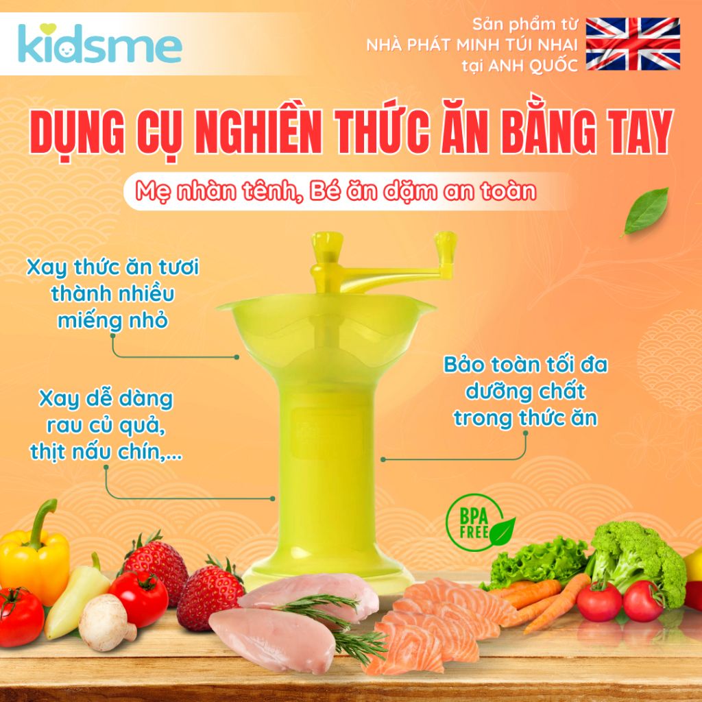 Dụng cụ nghiền thức ăn bằng tay kidsme