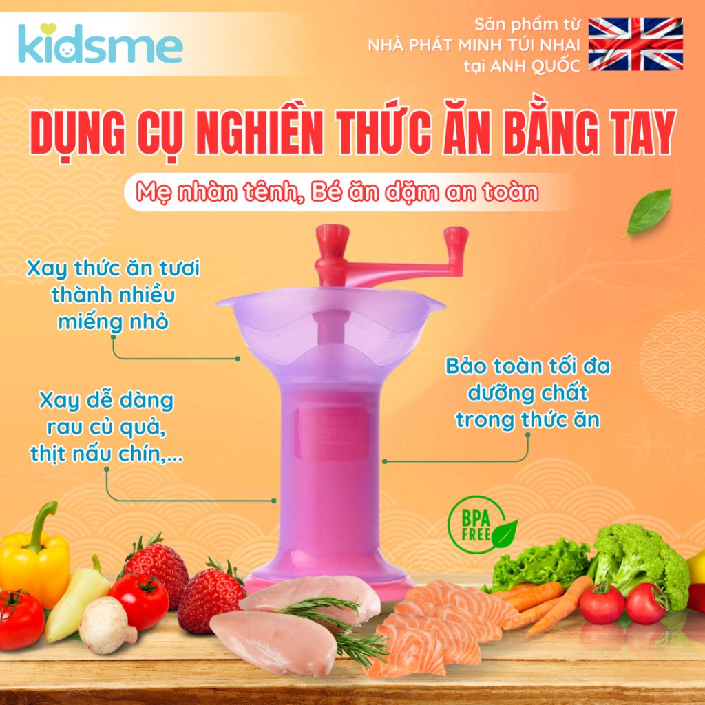 Dụng cụ nghiền thức ăn bằng tay kidsme