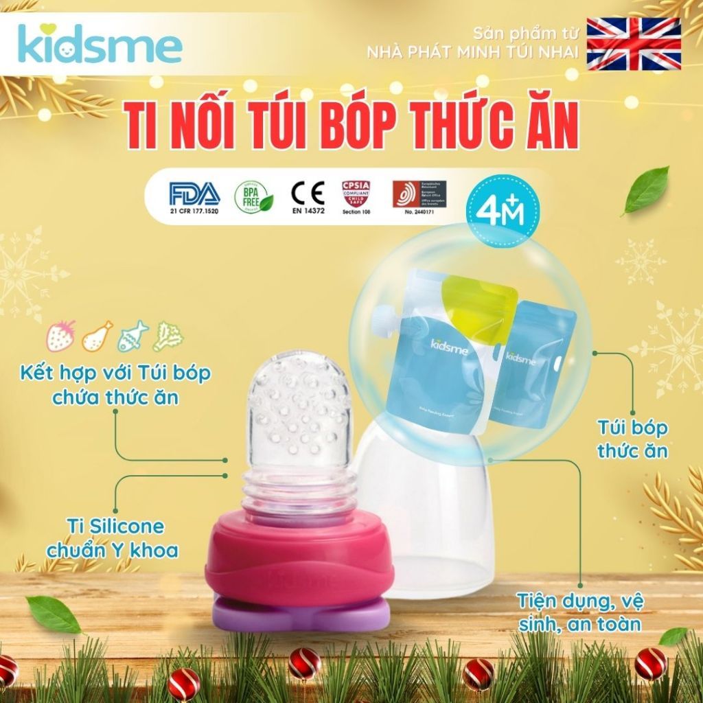 Ti nối túi bóp thức ăn kidsme - Từ 04 tháng tuổi - 160489