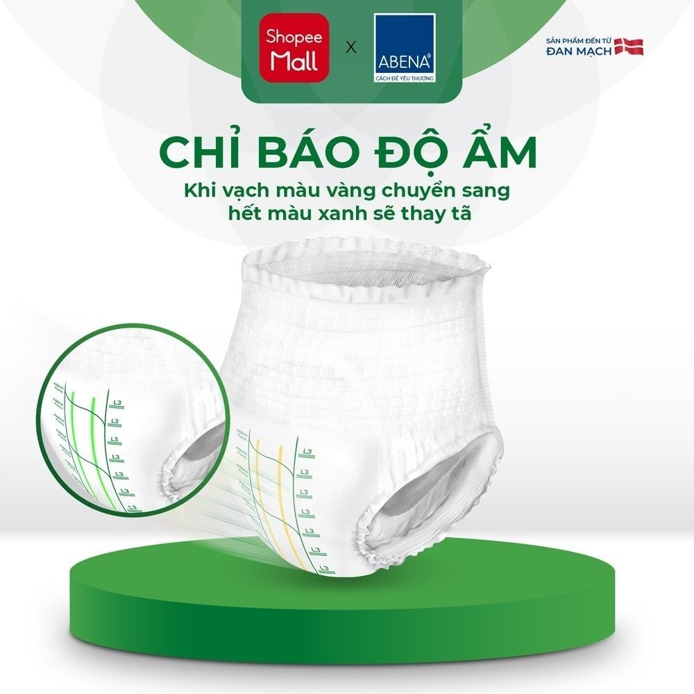 Tã quần người lớn Abena Pants Premium L3 thấm hút 2.400ml Gói 15 miếng - Nhâp khẩu Đan Mạch