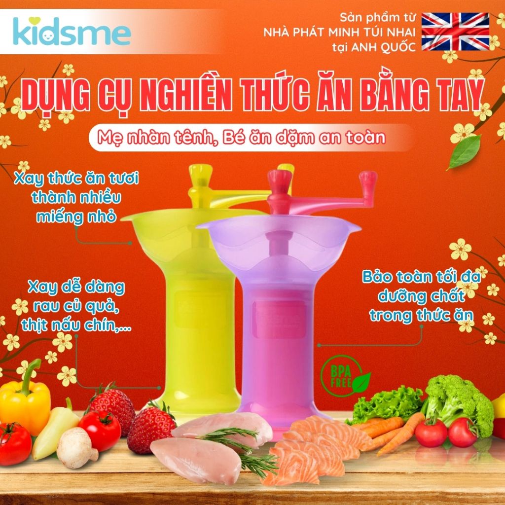 Dụng cụ nghiền thức ăn bằng tay kidsme