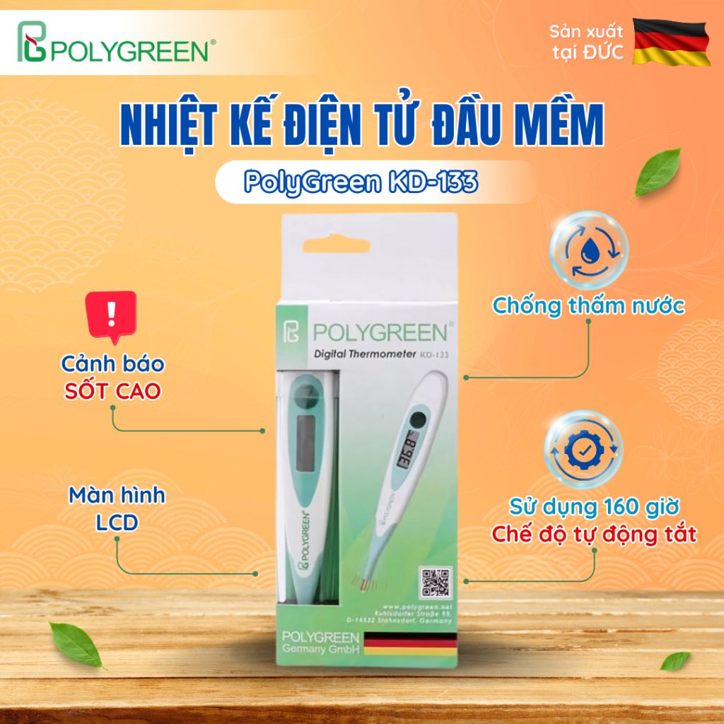 Nhiệt kế điện tử đầu mềm PolyGreen KD-133