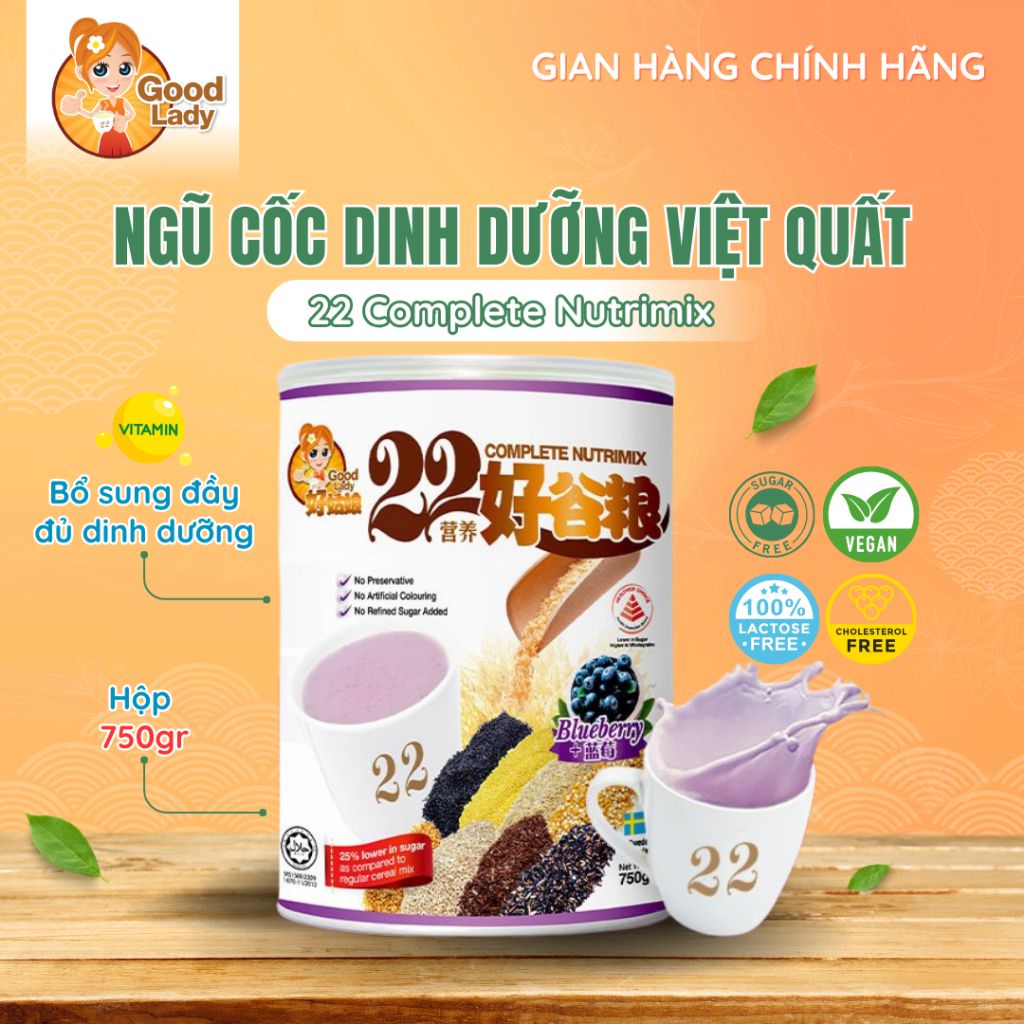 Ngũ cốc dinh dưỡng cao cấp 22 dưỡng chất - Hỗ trợ chăm sóc sức khỏe - Lượng đường thấp - Nhiều vị