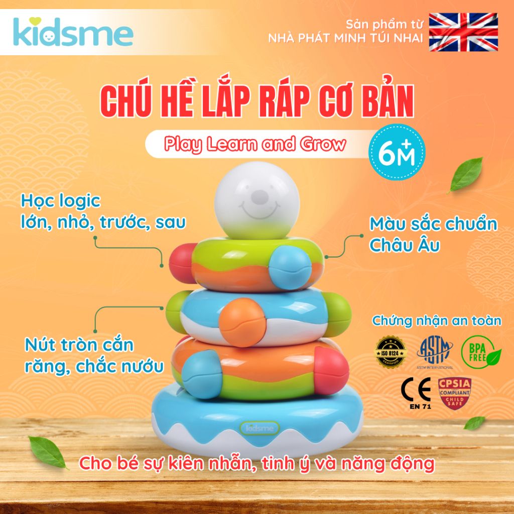 Đồ chơi chú hề lắp ráp cơ bản kidsme