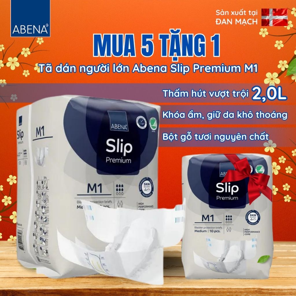 Combo 5 bịch tã dán người lớn Abena Abri Form Premium - Nhập khẩu Đan Mạch (Gói 10 miếng)