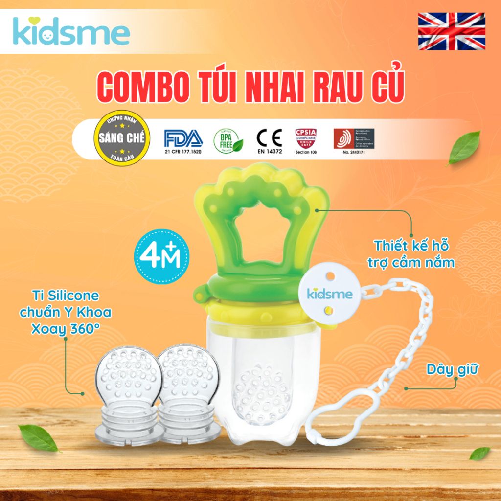 Combo túi nhai rau củ và dây đeo