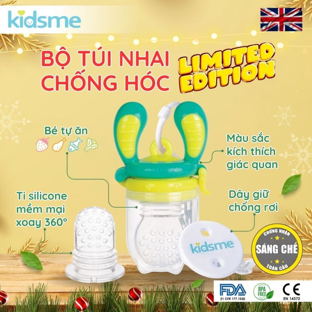 Bộ túi nhai chống hóc Limited Edition Kidsme