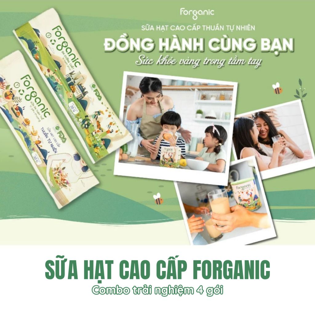Combo Trải Nghiệm Gói Sữa Hạt Cao Cấp Forganic - (Đa Dưỡng Chất + Bữa Ăn Thay Thế)