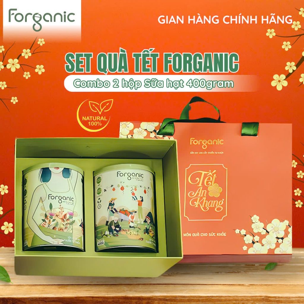 Sữa Hạt Forganic Đa dưỡng chất, Và Bữa Ăn Thay Thế bổ sung đạm và vitamin - Lon 800gr