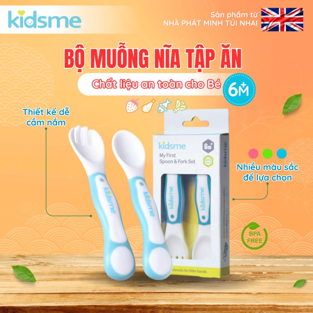 Bộ muỗng nĩa tập ăn Kidsme - 9831