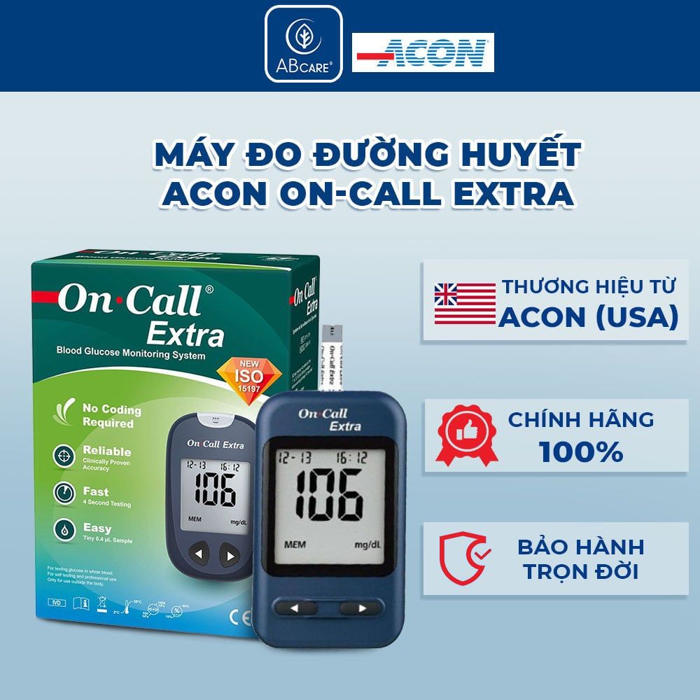 Máy đo đường huyết cá nhân ACON On-call Extra - Bảo hành trọn đời