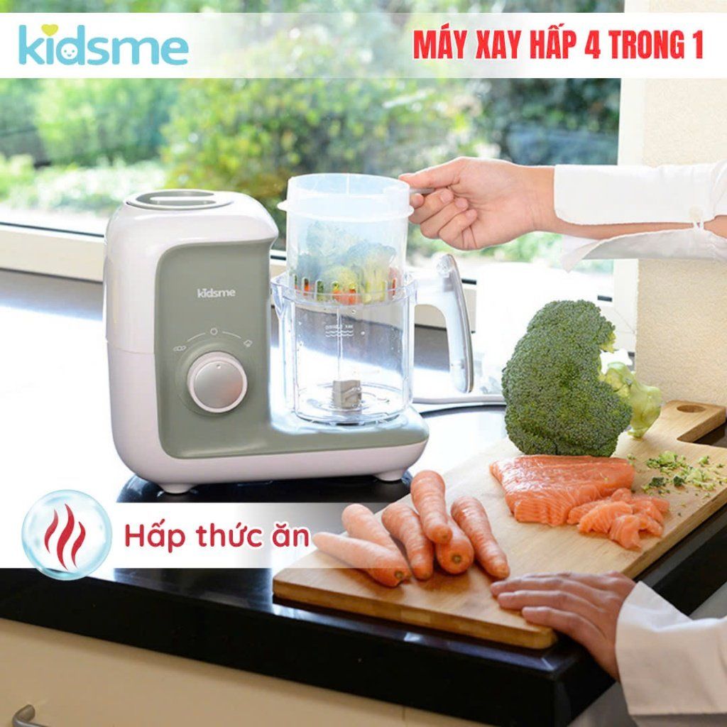 Máy Xay Hấp Thức Ăn 4 Trong 1 Kidsme Cho Bé