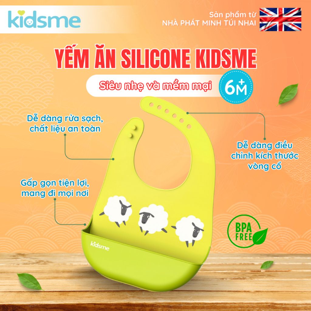 Yếm ăn silicone kidsme