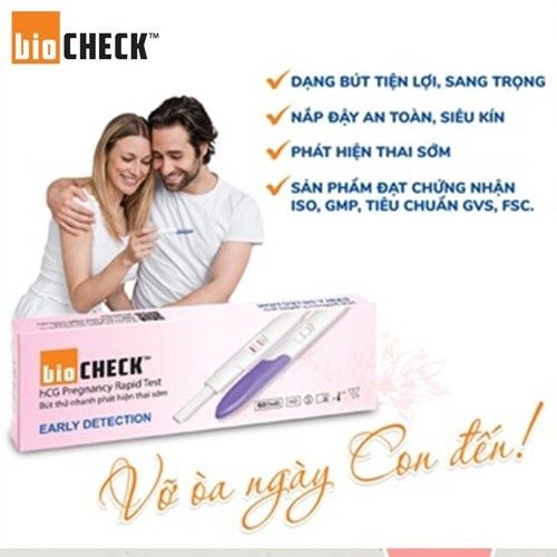 Bút thử thai sớm Biocheck chính xác 100% date 04.2026