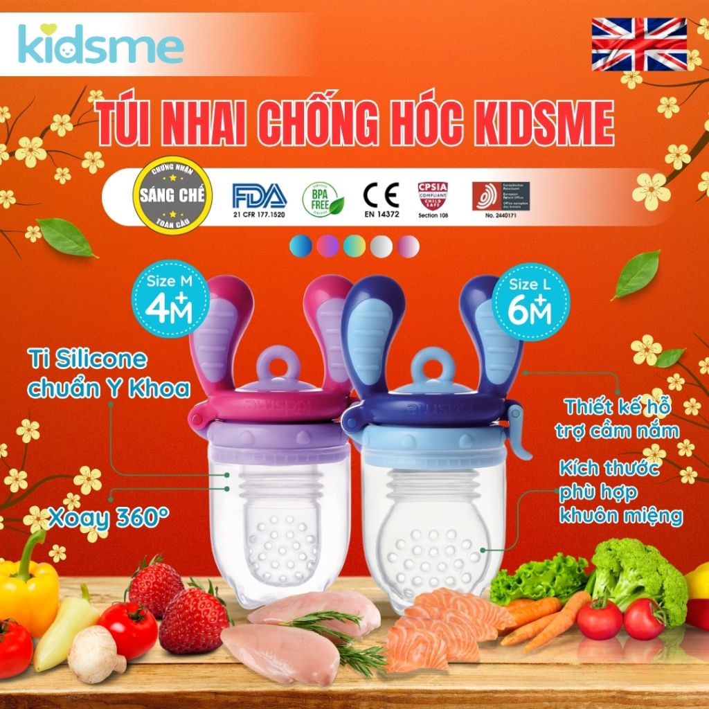 Túi nhai chống hóc kidsme - Từ 06 tháng tuổi