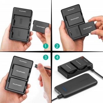 Bộ 1 pin + 1 sạc RavPower LP-E8 for Canon EOS 550D, EOS 600D, EOS 650D, EOS 700D.......