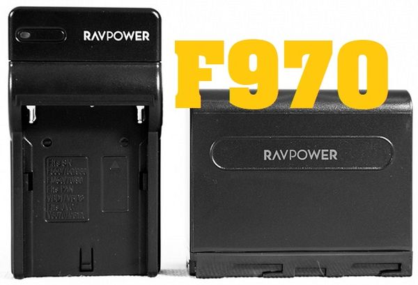 Bộ pin sạc Ravpower NP-F970 for Sony F960, F950, F550, F750, FM50, FM70, FM90, PAN VDB1, VDB2, JVC V607u, V617u,.....