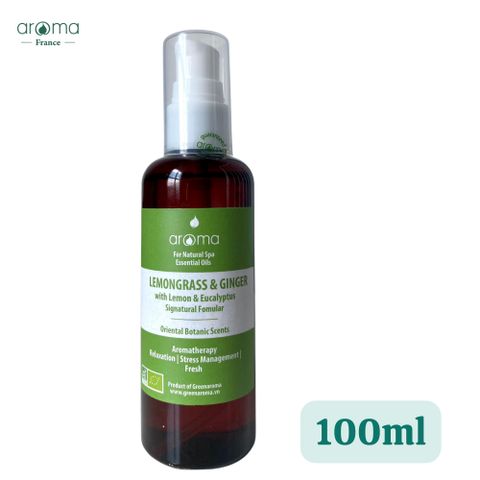 Dầu massage body thư giãn, dầu massage trị liệu, dầu xoa bóp giảm nhức mỏi Sả chanh & Gừng - Lemongrass & Ginger Body Oil 100ml - 500ml